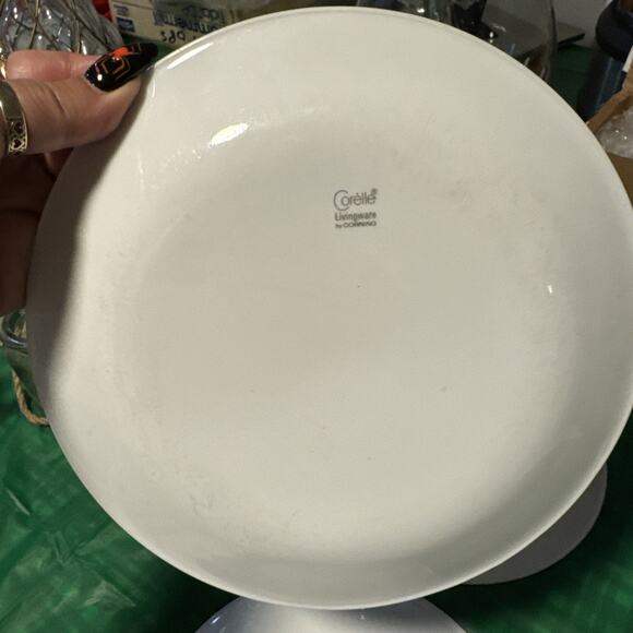 Vintage Corelle Green Spring Blossom “Crazy Daisy” 8.5” Salad Plates Set of 3 - Picture 3 of 8